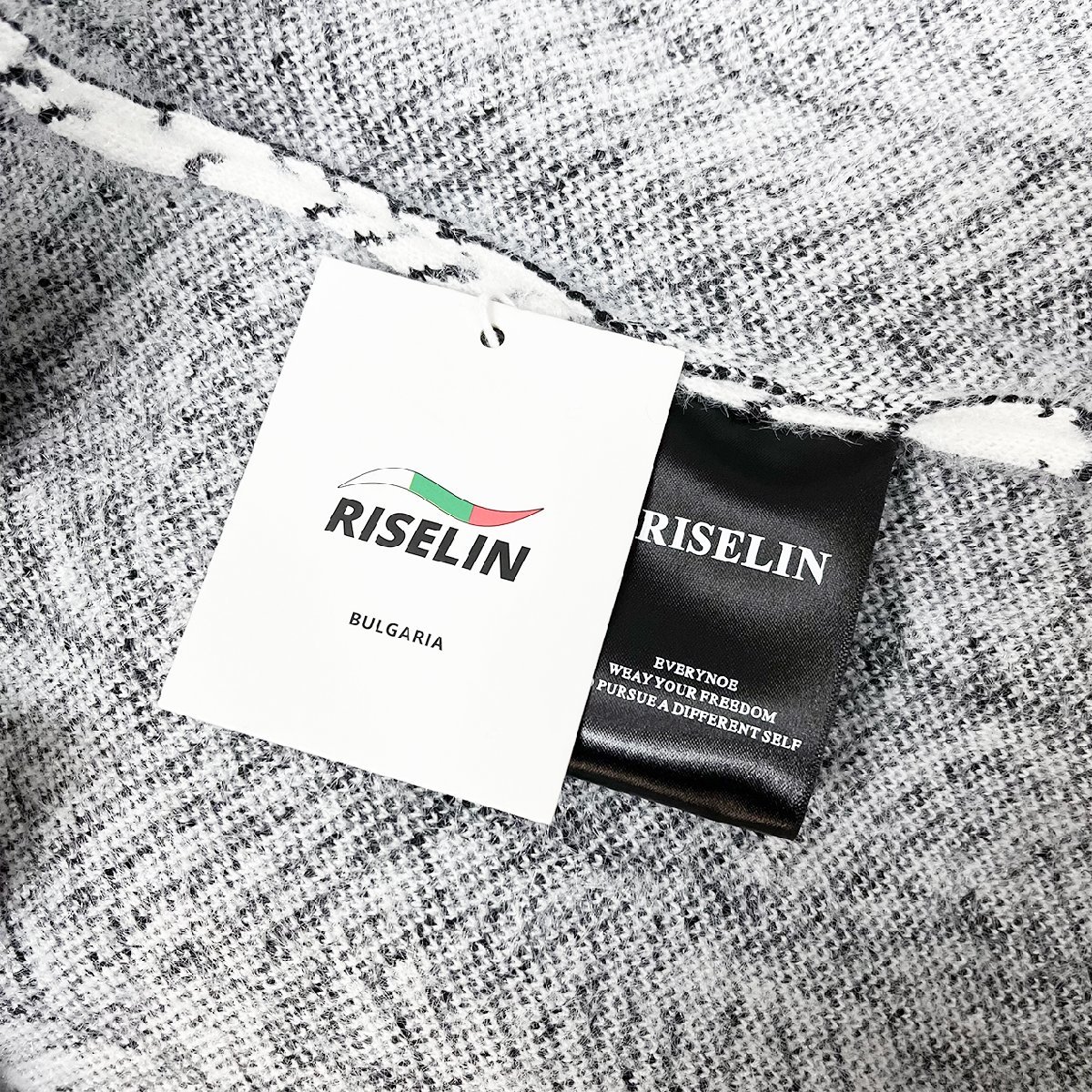 定番ヨーロッパ製※定価5万◆ブルガリア発※RISELIN セーター 上質ミンク/カシミヤ混 ふわふわ 防寒 ソフト 暖かい 丸首 総柄 上品 2XL/52_画像10