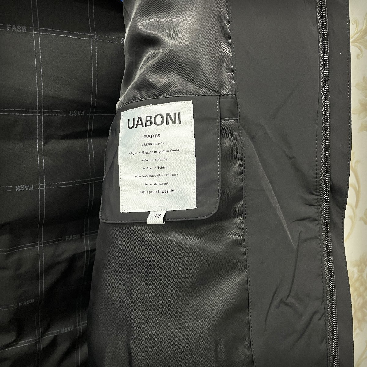 一枚限定EU製＆定価12万◆UABONI*Paris*ダウンジャケット*ユアボニ*パリ発◆グースダウン90％ 防風 無地 軽量 アウター ビジネス 2XL/52_画像9