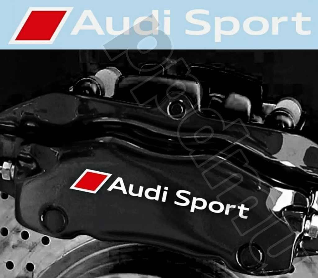 ◆ Audi Sport 耐熱デカール ステッカー ◆ ドレスアップ ブレーキキャリパー / カバー エンブレム アウディ スポーツ R/RS R8 Q TT A S_画像1