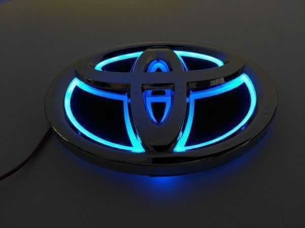 トヨタ 5D LEDエンブレム 交換式 162ｍｍ×111ｍｍ ブルー_画像1