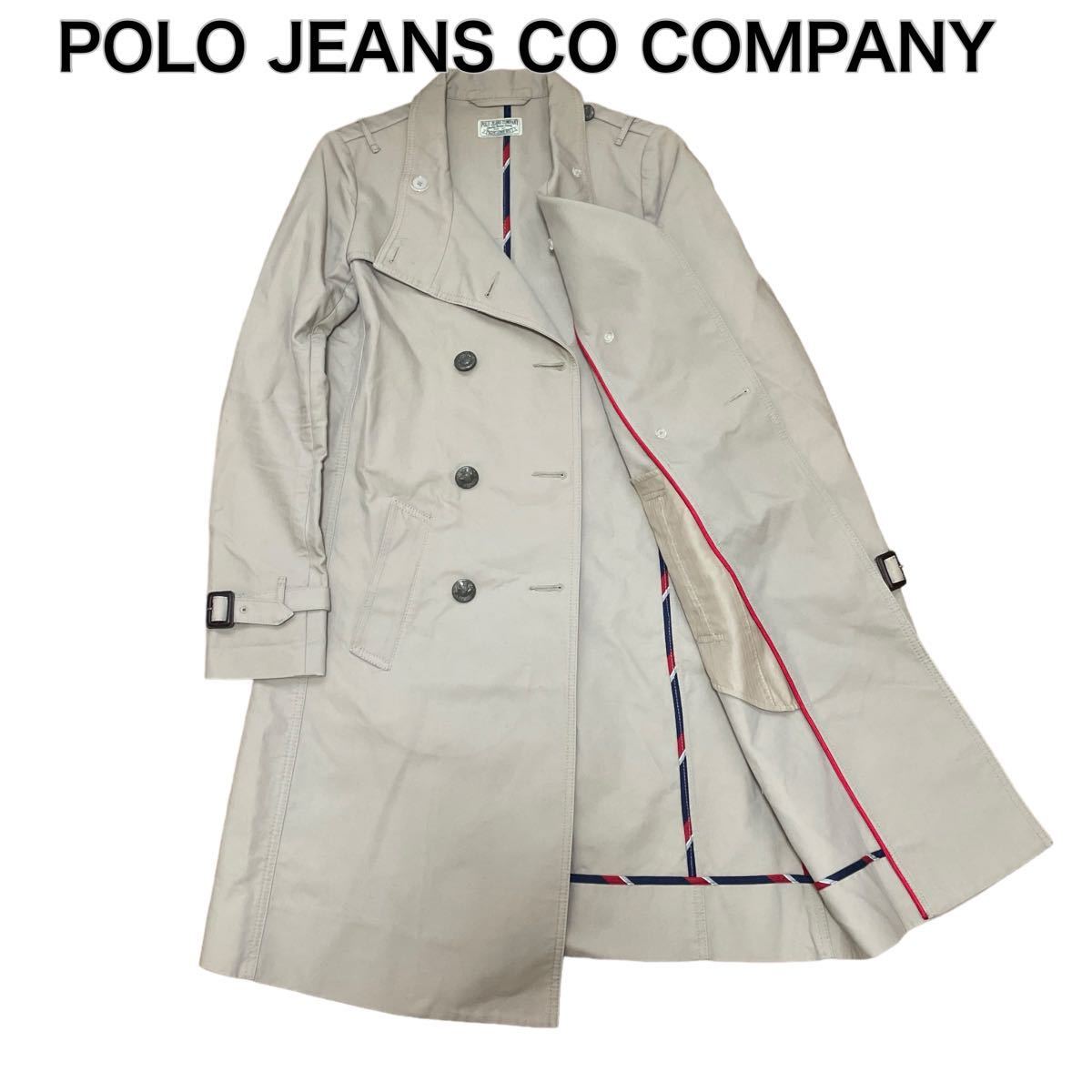 POLO JEANS CO COMPANY RALPH LAUREN ラルフローレン トレンチコート ベージュM ステッチ_画像1