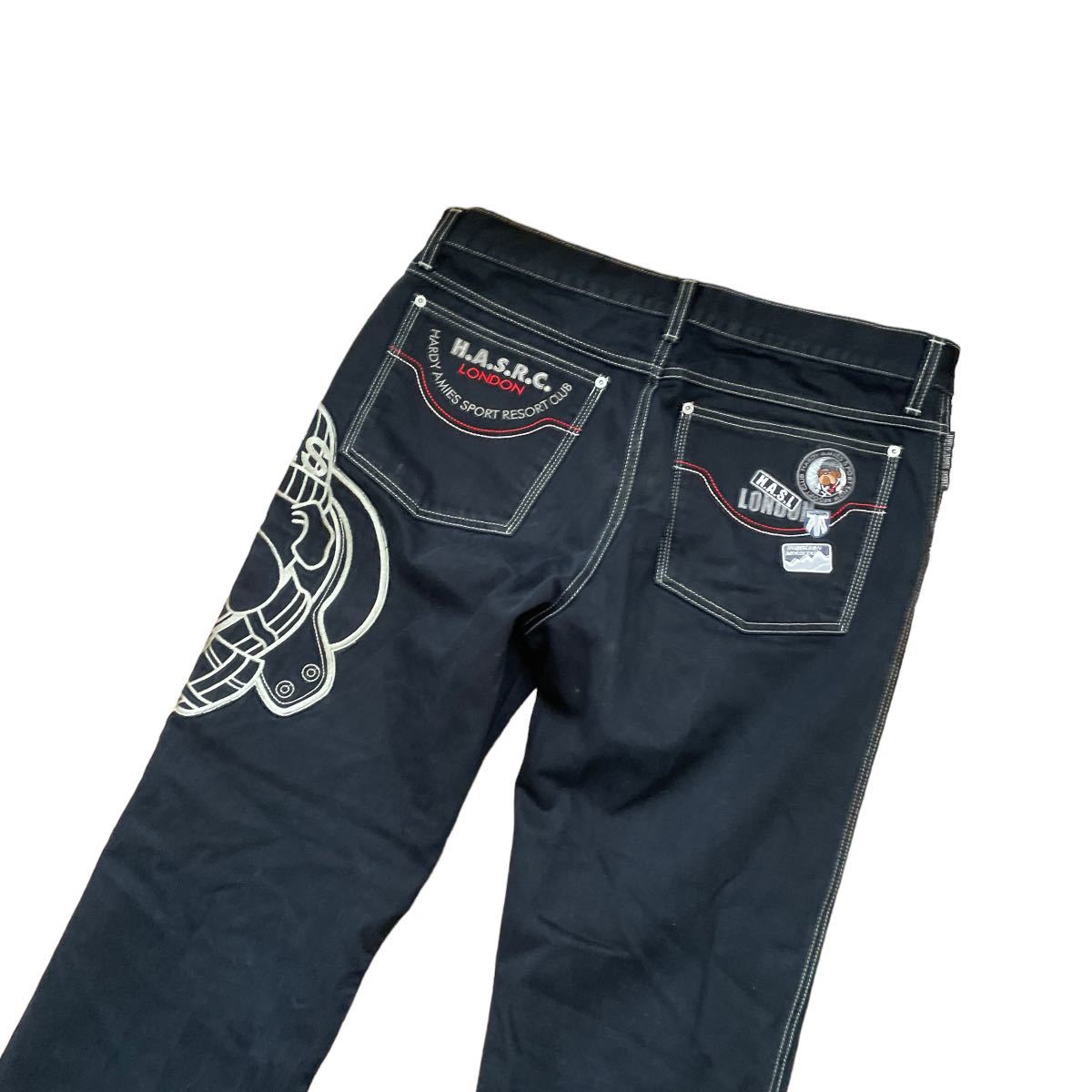 HARDY AMIES SPORT jeans バーディエイミス デニムパンツ ジーンズ 刺繍ワッペン 91M_画像7