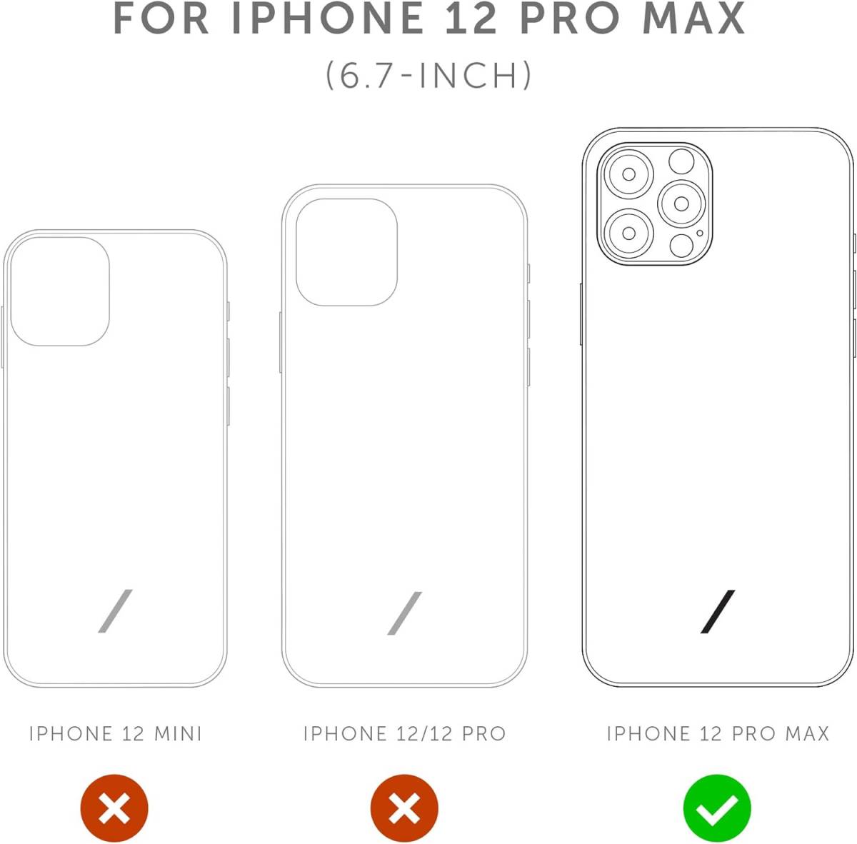 Native Union Clic Classic Case レザースマホケース iPhone 12 Pro Max対応 - イタリアンレザーケース (ブラック) H217