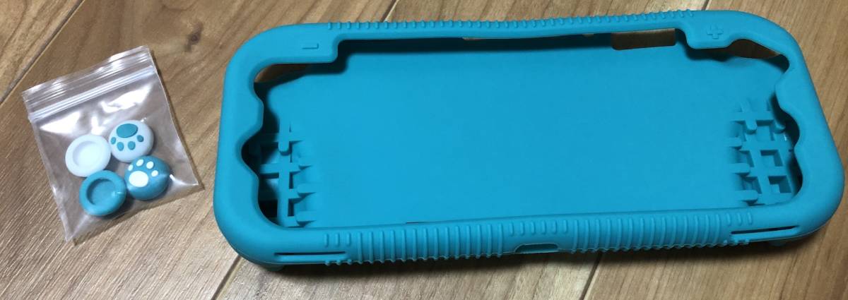 Teyomi 保護ケース シリコン保護カバー Nintendo Switch Lite用 親指グリップ4個 ライトブルー H237
