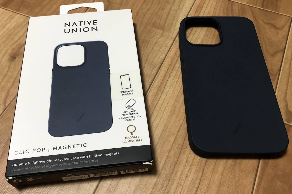 Native Union Clic Pop MagSafe対応 ケース - マグネット搭載 マイクロファイバー製 - iPhone 13 Pro Max対応 (Navy) H206_画像2
