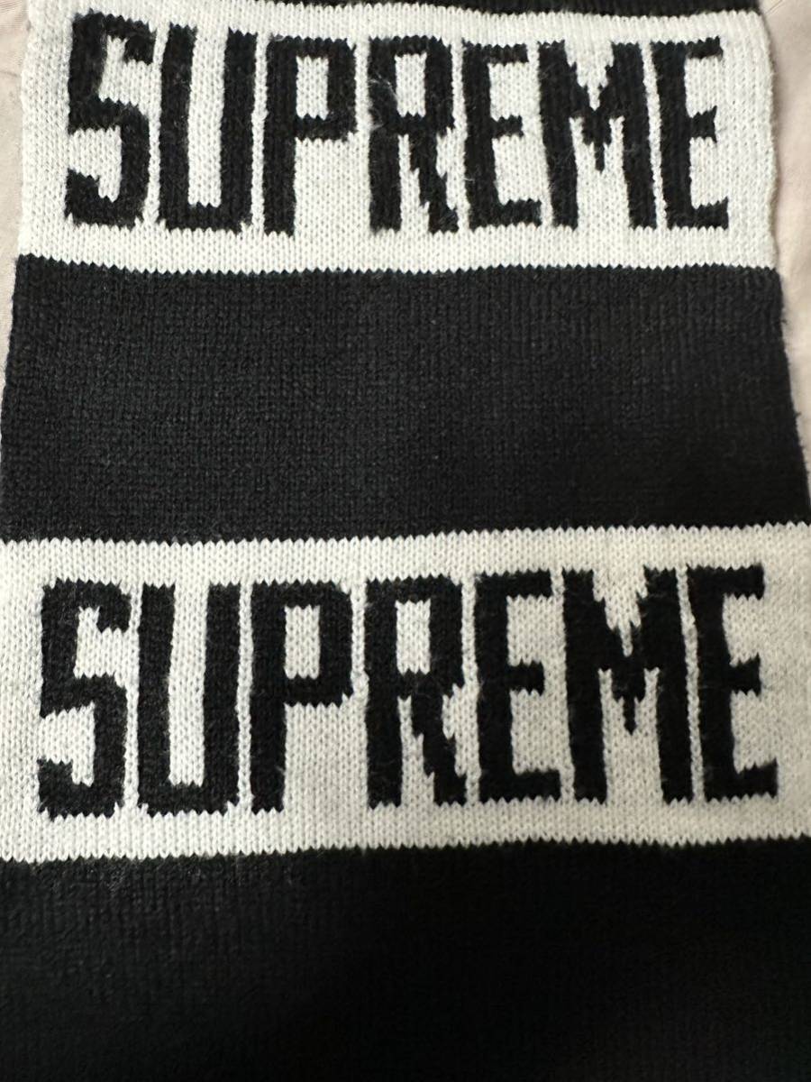 Supreme Bar Stripe Scarf シュプリーム マフラー 黒_画像2