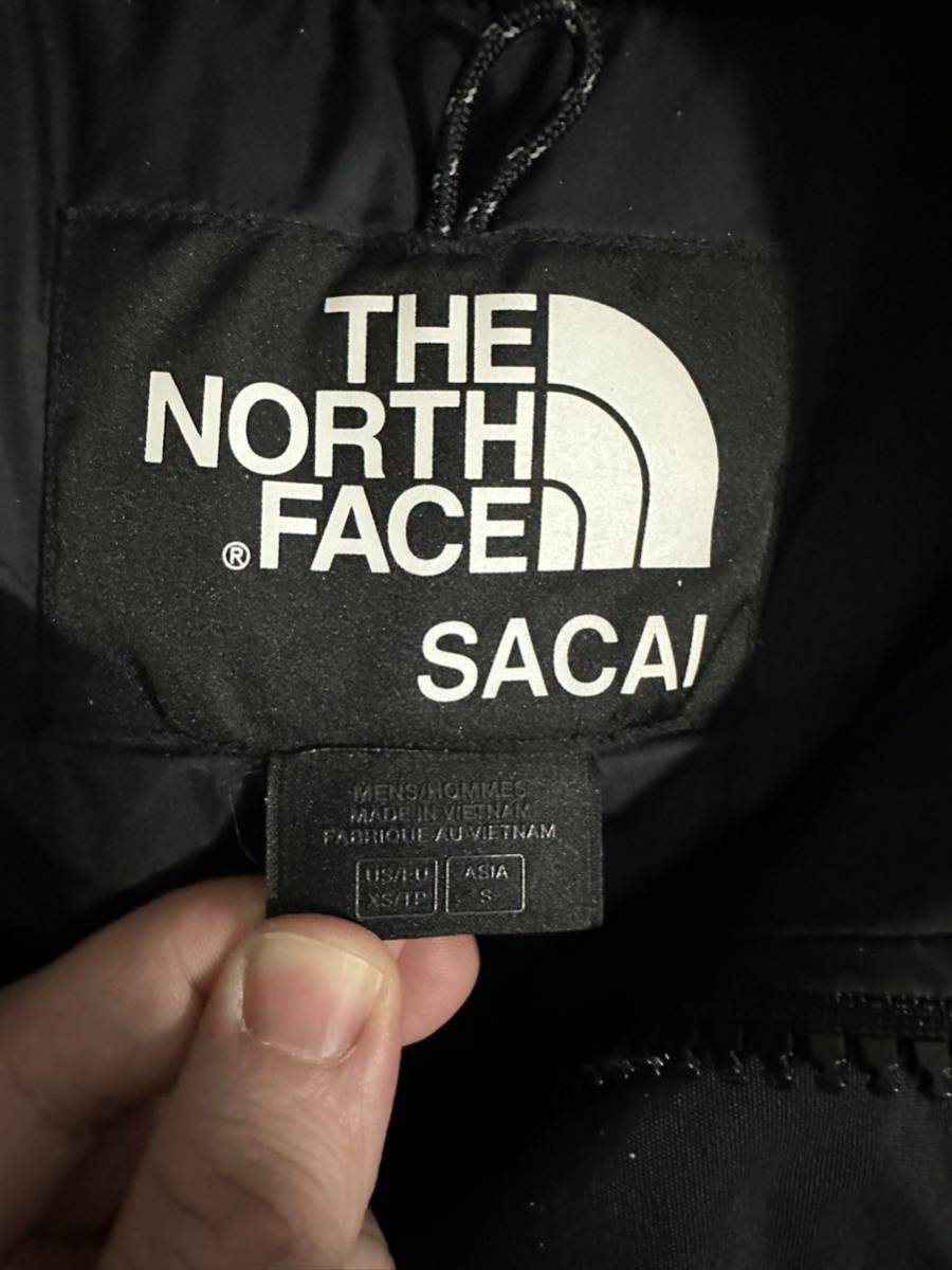 THE NORTH FACE ザノースフェイス×sacai BOMBER JACKET NF0A3L7N サカイ ボンバーダウンジャケット ブラックSの画像6