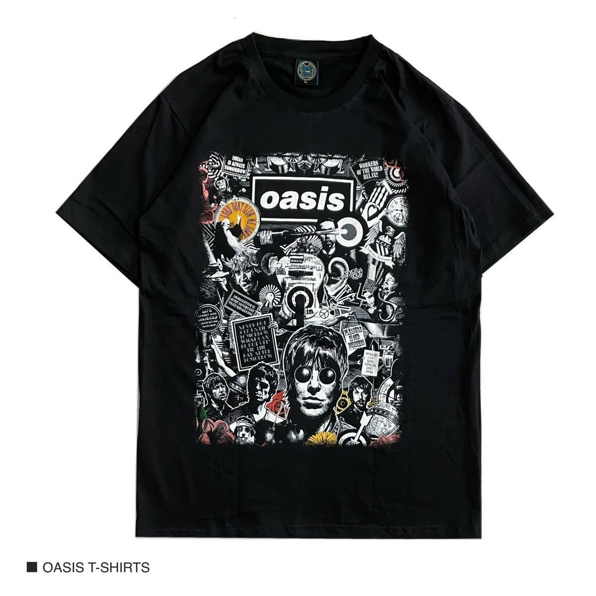 OASIS オアシス 半袖 Tシャツ ロック バンドT ブラック シャツ Lサイズ_OASIS オアシス