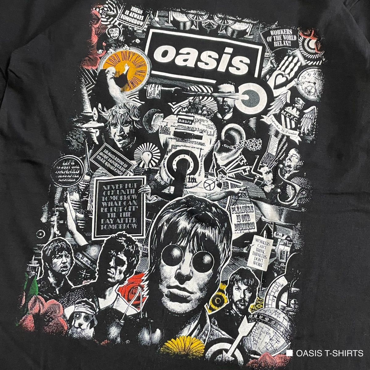 OASIS オアシス 半袖 Tシャツ ロック バンドT ブラック シャツ Lサイズ_ロック バンドT