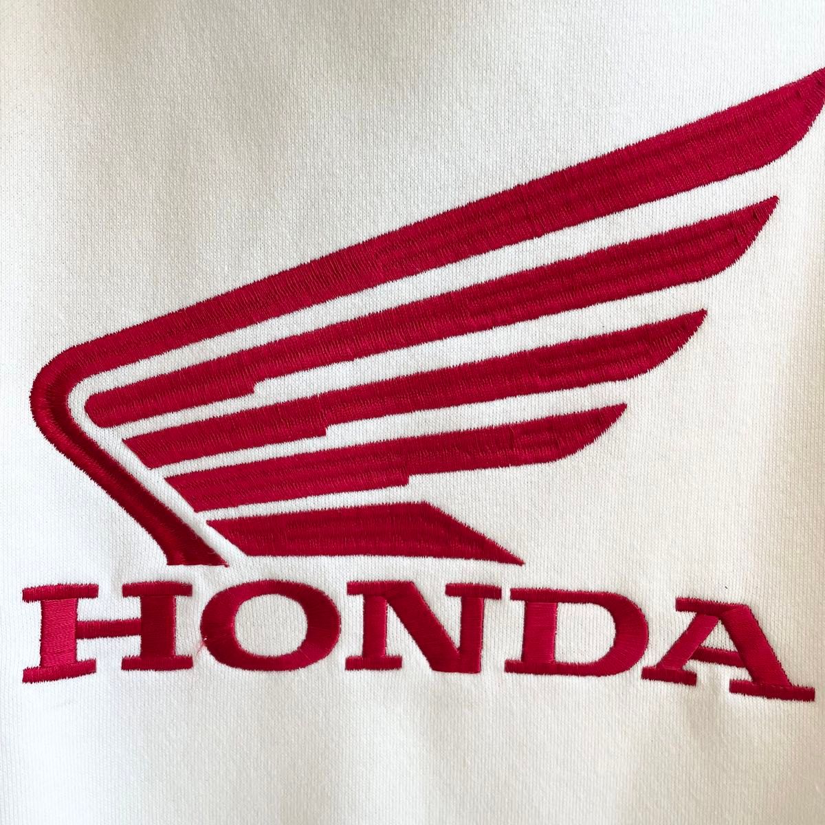 完売品！希少！【M】HONDA ホンダ　ビッグシルエット　長袖スウェットパーカー　メンズ●ユニセックス　バイク　車　モーター/白