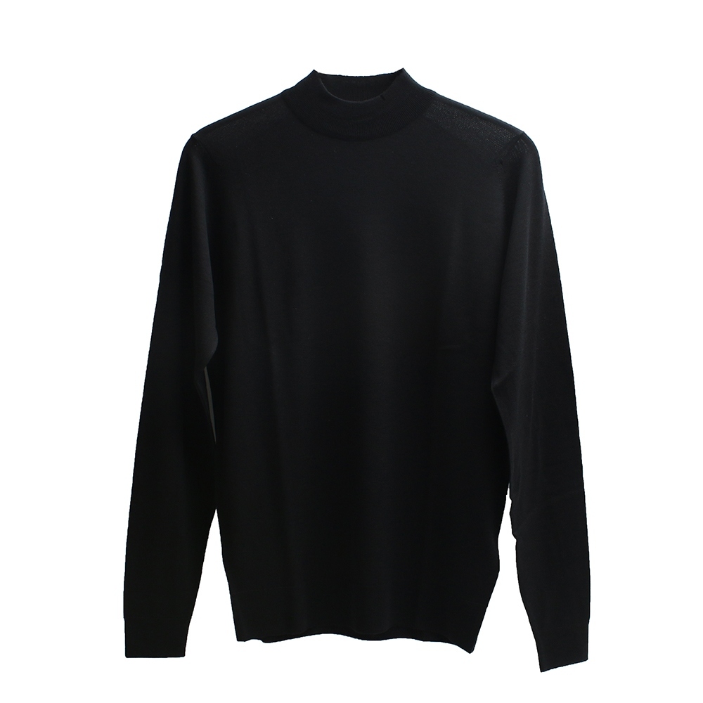 ジョンスメドレー JOHN SMEDLEY HARCOURT モックネック ニット HARCOURT-BLACK-L メンズ black_画像1