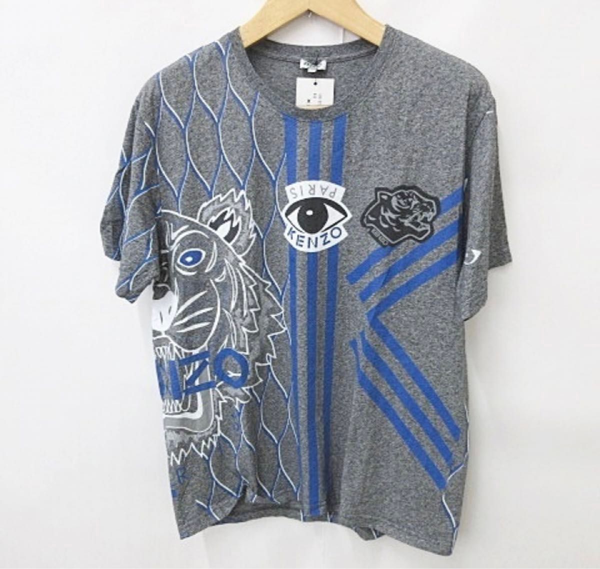 【未使用品】ケンゾー KENZO PARIS Tシャツ 半袖 カットソー プリント タイガー ロゴ XXL メンズ