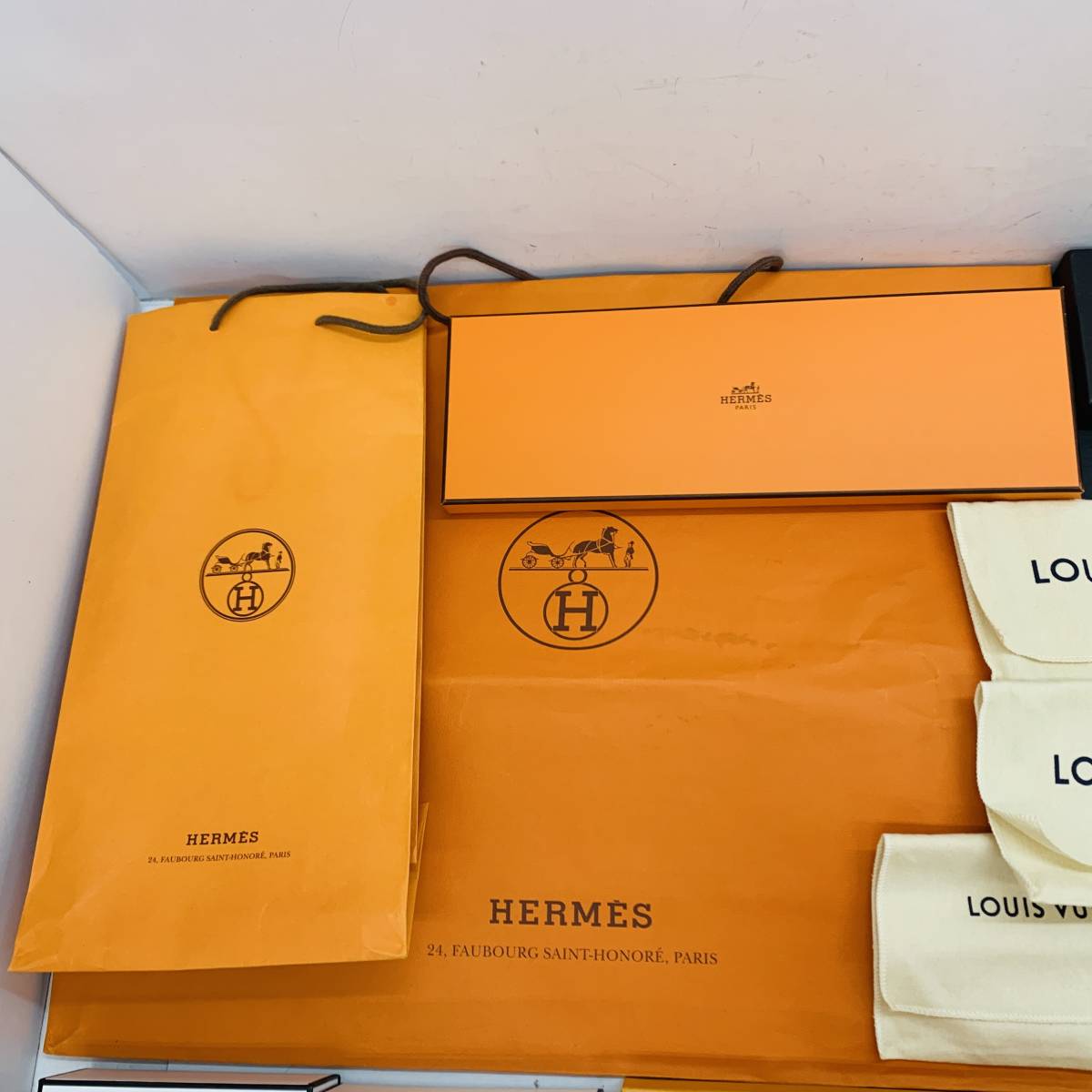 (20144)▽【1円～】ブランド品/箱/袋 大量まとめ売り セット Louis Vuitton ルイヴィトン エルメス HERMES グッチ ブルガリ 他 中古品_画像3