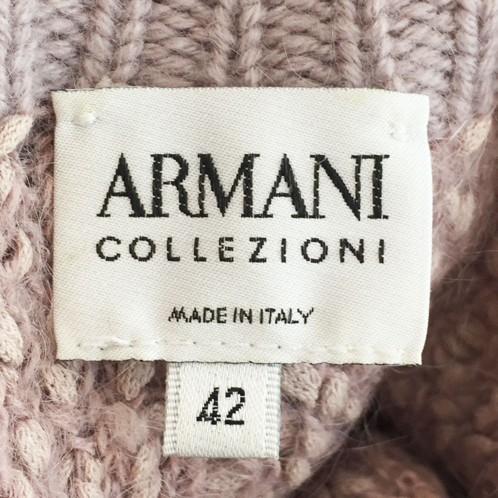 ★ARMANI COLLEZIONI アルマーニコレツィオーニ 長袖ボトルネック セーター サイズ42 レディース ラベンダー 正規品HMM76M HM50M 1BB/90478_画像8