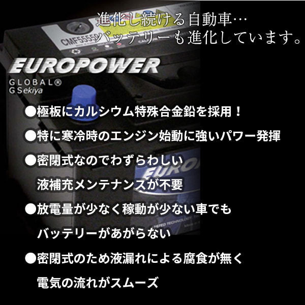 劣化防止パルス付 コスパ最強 国産車 軽・コンパクトカー等 EUROPOWER 【 42B19R 】【メンテナンスフリータイプ】_画像4