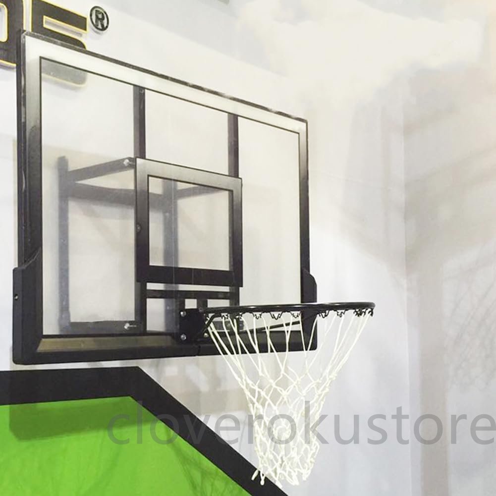 標準サイズ壁掛けバスケットボールプレート幅120*長さ80CM室内屋外バスケットボールフレームバスケットボールリング直径45CM PC材質透明の画像8