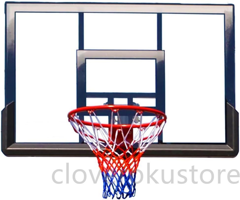 標準サイズ壁掛けバスケットボールプレート幅120*長さ80CM室内屋外バスケットボールフレームバスケットボールリング直径45CM PC材質透明の画像1