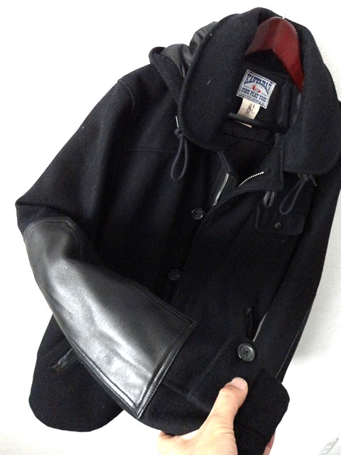 状態良好/COLIMBO:コリンボ/KANVASBAK/FORESTER COAT/ラムレザー×メルトンウール フォレスター コート/ブラック/XL/キャンバスバック/羊革_画像6