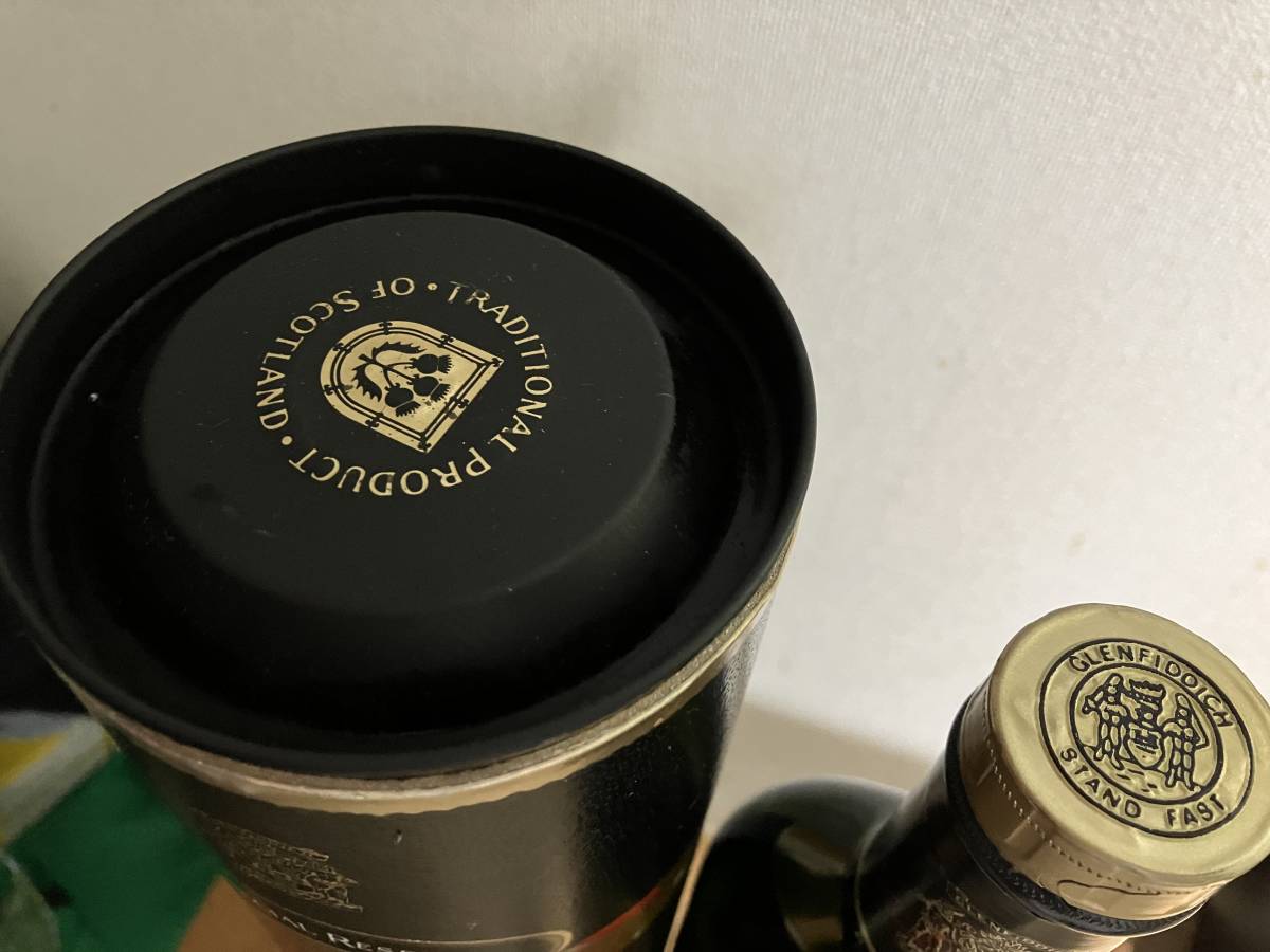 【希少】グレンフィディック750ｍｌ43度オールドボトル 円筒形缶箱付きスコッチ古酒ウイスキーの画像7