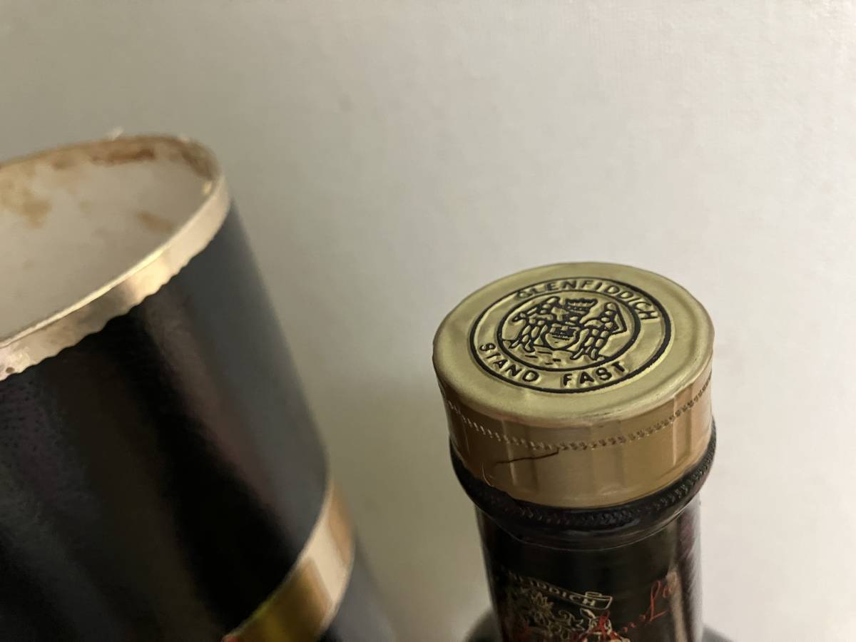 【希少】グレンフィディック750ｍｌ43度オールドボトル 円筒形缶箱付きスコッチ古酒ウイスキーの画像3