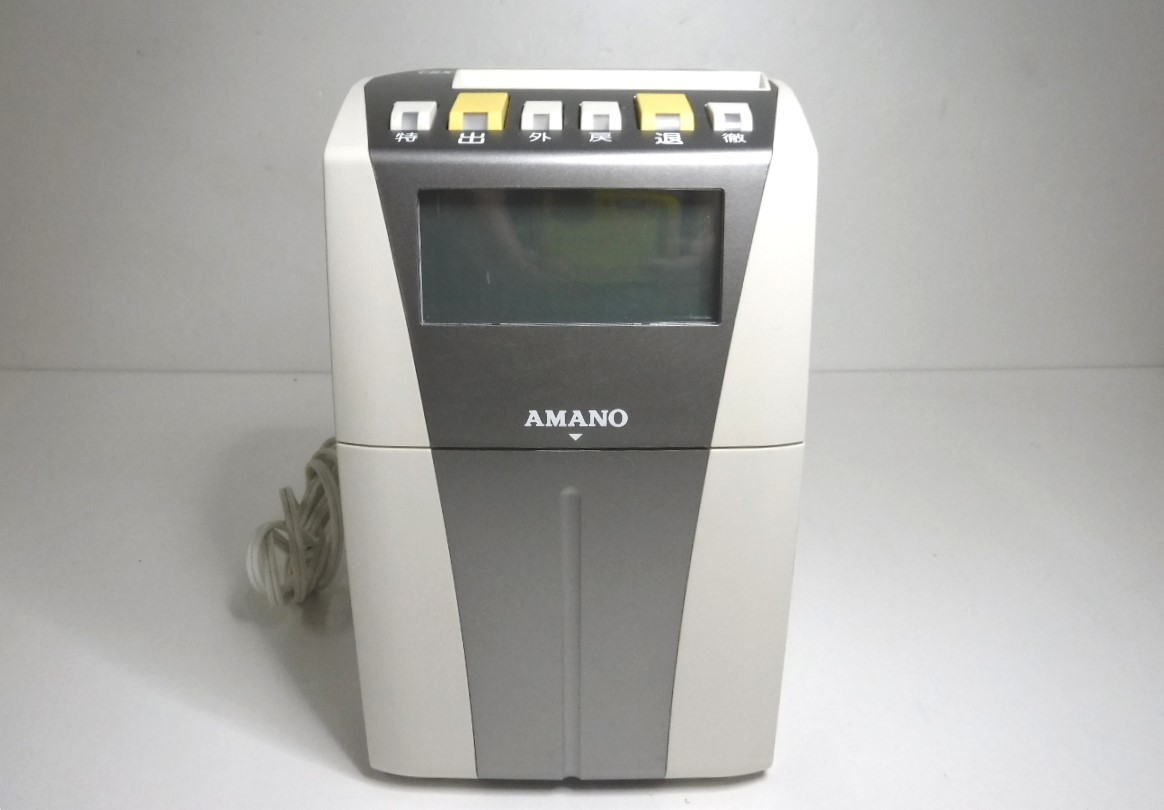 動作OK AMANO CRX-200 タイムカード 取扱説明書付き 中古 発送80サイズ_画像1