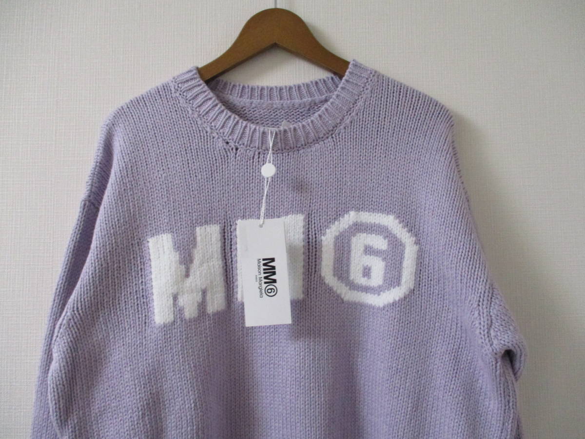 ☆Maison Margiela MM6/メゾンマルジェラ エムエムシックス☆未使用 ロゴ長袖ニットセーターサイズ：14Y 150㎝～160㎝ _画像2