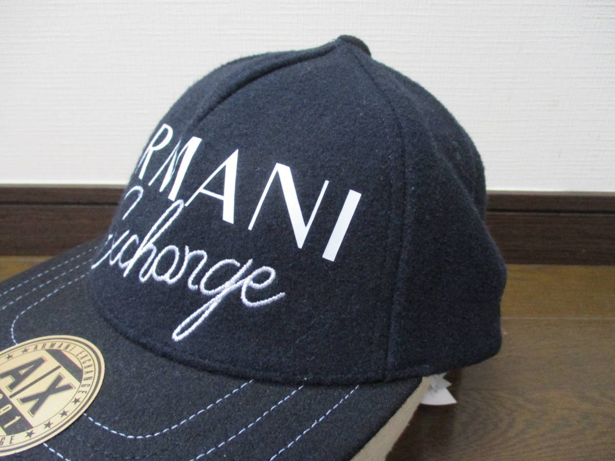 ☆ARMANI EXCHANGE/アルマーニエクスチェンジ☆未使用 B Bキャップ ストラップバック フェルト BASE BALL HAT_画像2