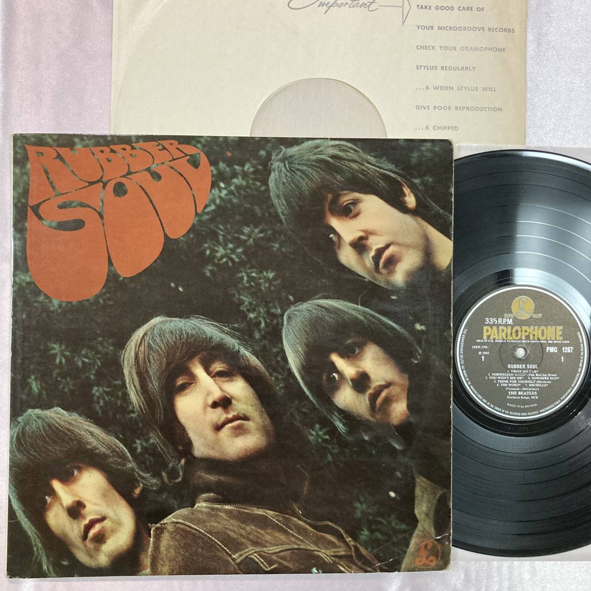 【ラウドカット】1stプレス　マト1/1　UKモノラル盤　イエローパーロフォン　RUBBER SOUL　ビートルズ　THE BEATLES_画像1