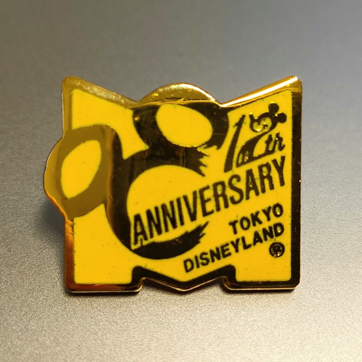 東京ディズニーランド 12周年 ピンバッジ ピンズ ミッキー TOKYO DISNEYLAND 12th ANNIVERSARY 