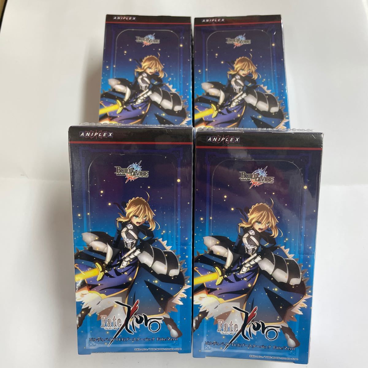 即決★新品未開封★シュリンク付　4ＢＯＸセット★ビルディバイドTCG ブースターパック Fate/Zero BOX_画像1