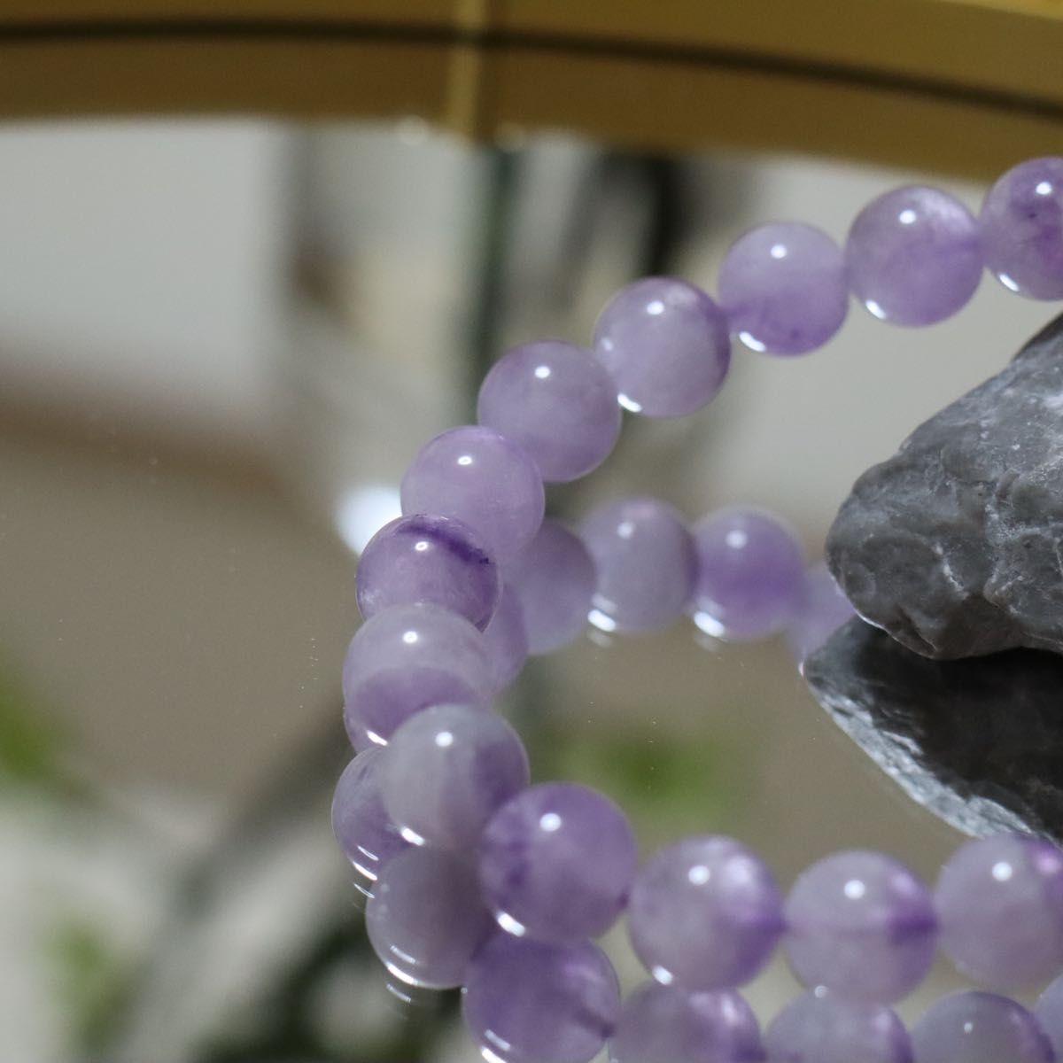 ラベンダーアメジスト 紫水晶 天然石 ブレスレット パワーストーン 薄い紫色