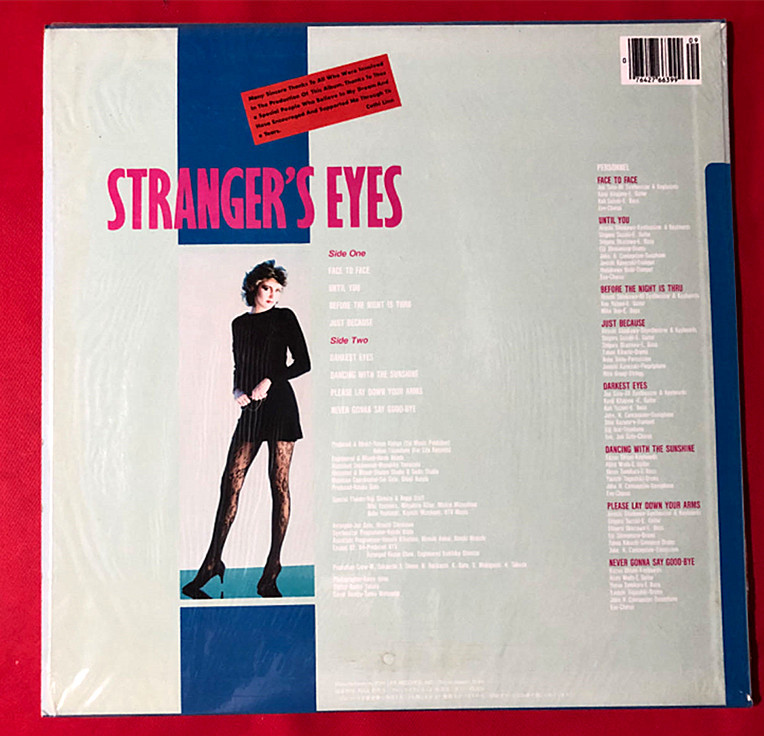 超美盤《貴重見本盤》キャシーリン ストレンジャーズ アイズ CATHI LINN STRANGER'S EYES 25K-5★LP レコード シュリンク破れ（F1)_画像2