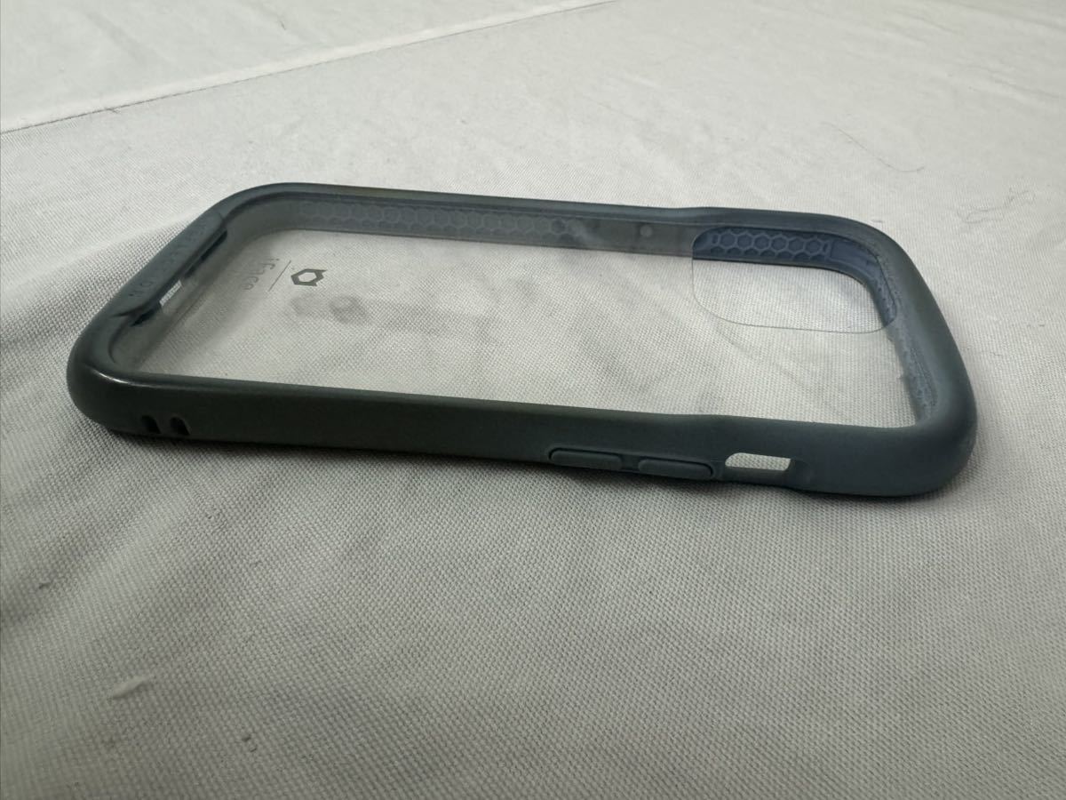 現状品 iFace Reflection iPhone 13 Pro ケース クリア 強化ガラス (ペールブルー)_画像3