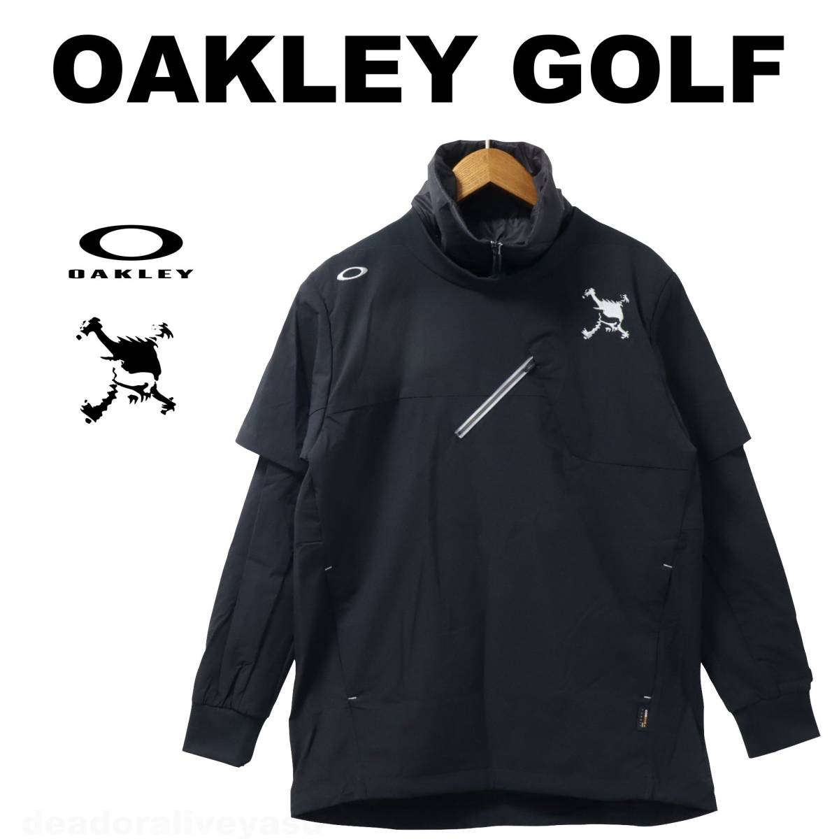 #[M] regular price 16,500 jpy OAKLEY Oacley GOLF SKULL. manner water-repellent 2way pull over jacket black #