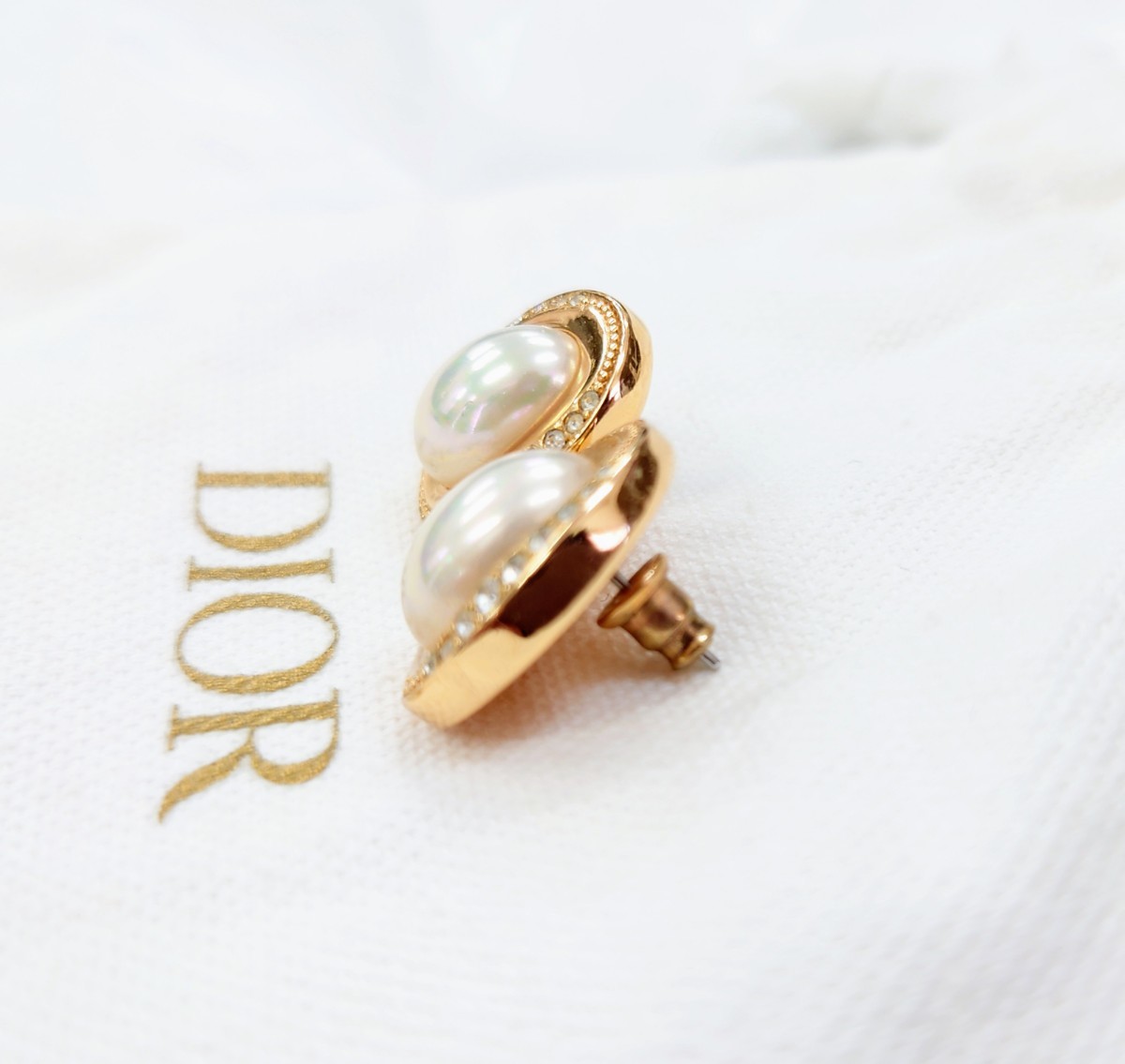 Christian Dior ディオール ピアス パール アクセサリー レディース jh12☆10_画像3