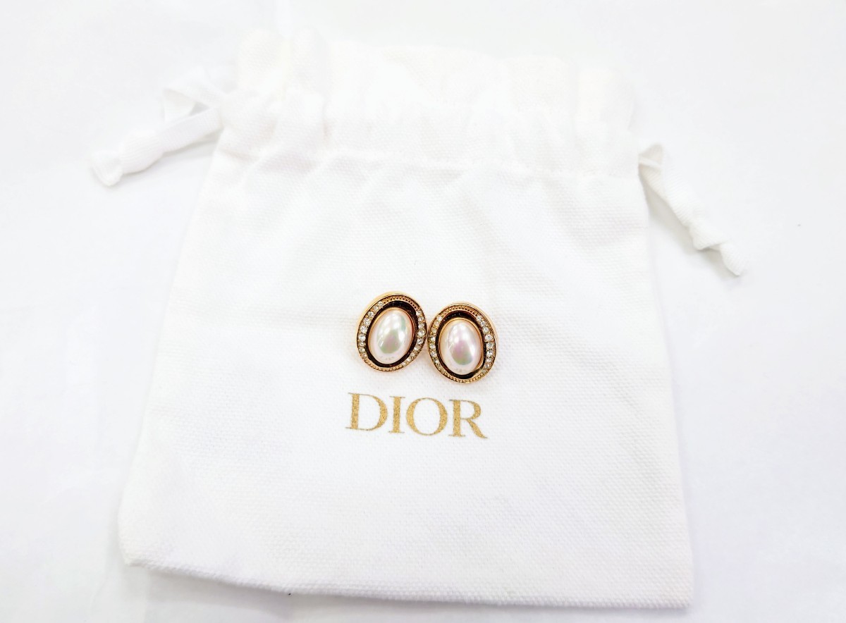 Christian Dior ディオール ピアス パール アクセサリー レディース jh12☆10_画像2