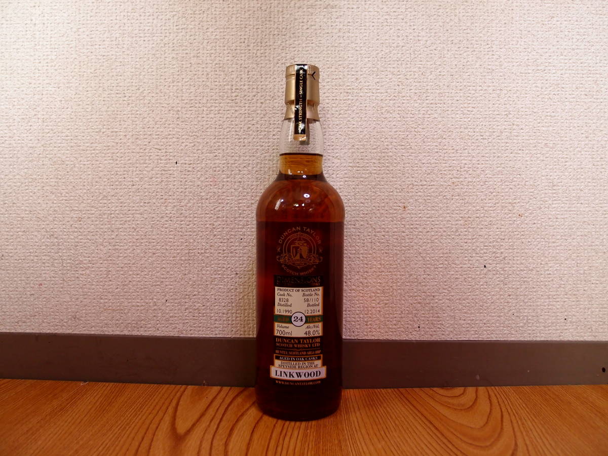 DUNCAN TAYLOR DIMENSIONS LINKWOOD ダンカンテイラー リンクウッド 1990 24年 H/H #8328 信濃屋 700ml 48％_画像2