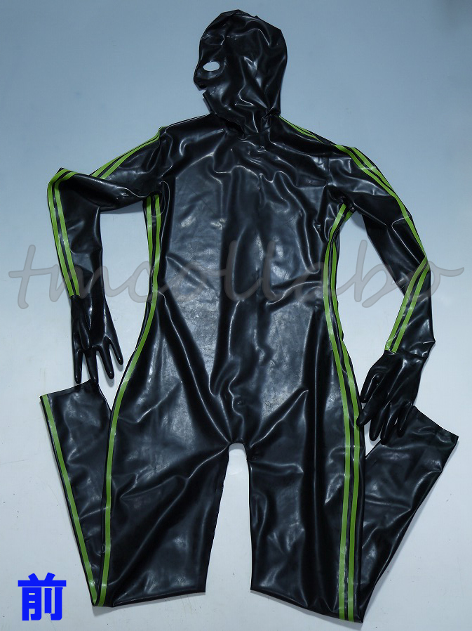 1(*´Д**). feeling *la Tec s made mask one body back zipper type width line go in whole body suit ( hand opening none pair opening equipped )* man XL* cat suit 