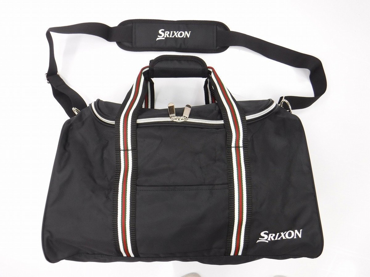 BB509 スリクソン SRIXON 新品 黒 ラウンドファスナー2WAY ボストンバッグ/ダンロップ 松山英樹 契約ブランド_画像1