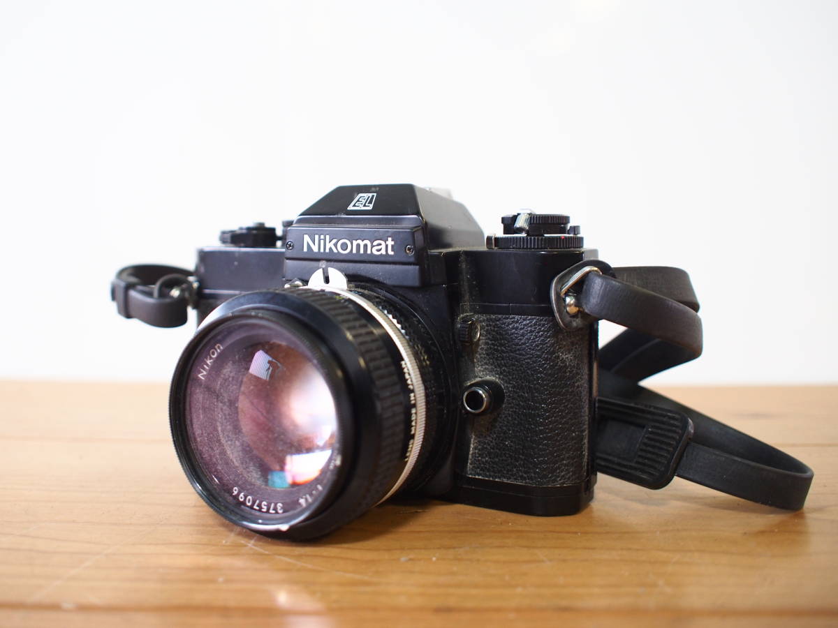 ☆【1T0109-30】 Nikon ニコン EL Nikomat フィルムカメラ NIKKOR 50mm 1:1.4 ジャンク_画像1