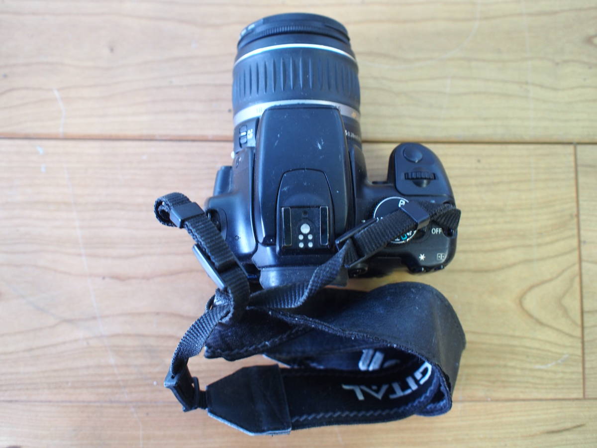 ☆【1T0109-31】 Canon キャノン EOS Kiss Digital X 一眼レフカメラ CANON ZOOM LENS EF-S 18-55mm 1:3.5-5.6 ジャンク_画像6