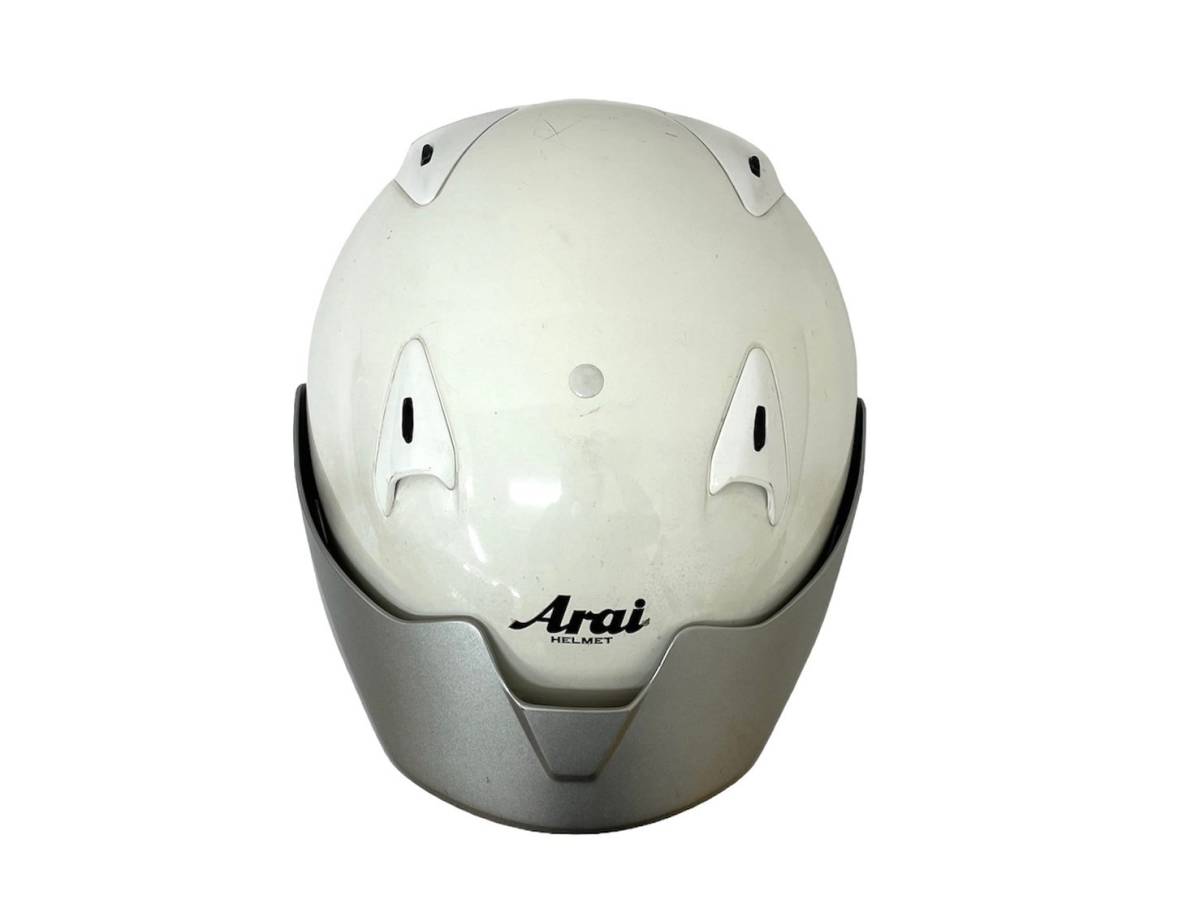 Arai/アライ SZ-F UP TOWN ジェットヘルメット アップタウン ホワイト 布袋付 61.62cm未満 XLサイズ 2010年製 バイク用品 現状品(45042OG1)_画像6