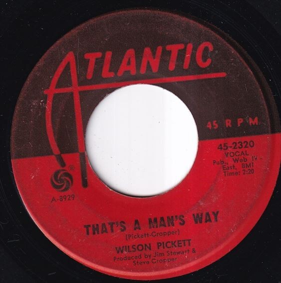 Wilson Pickett - 634-5789 (Soulsville, U.S.A.) / That's A Man's Way (A) K417_7インチ大量入荷しました。