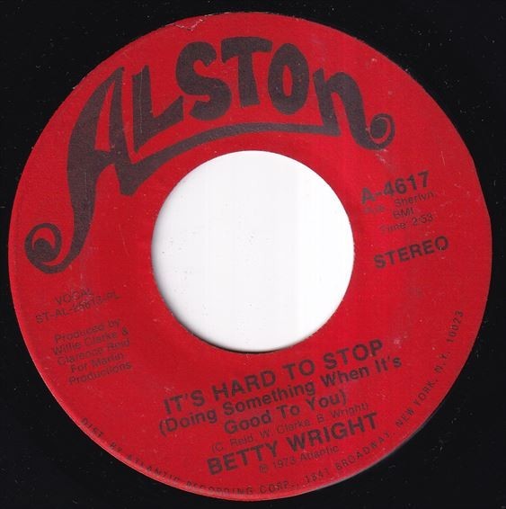 Betty Wright - It's Hard To Stop (Doing Something When It's Good To You) / Who'll Be The Fool (A) K210_7インチ大量入荷しました。