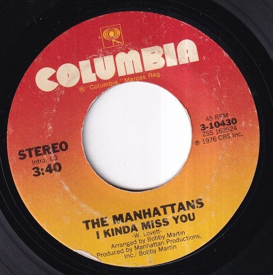The Manhattans - I Kinda Miss You / Gypsy Man (A) K286_7インチ大量入荷しました。