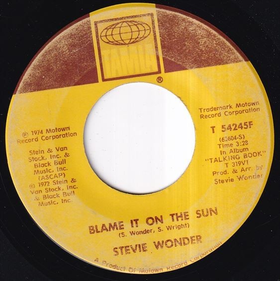 Stevie Wonder - Don't You Worry 'Bout A Thing / Blame It On The Sun (B) K131_7インチ大量入荷しました。