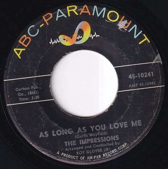 The Impressions - Gypsy Woman / As Long As You Love Me (A) K177_7インチ大量入荷しました。
