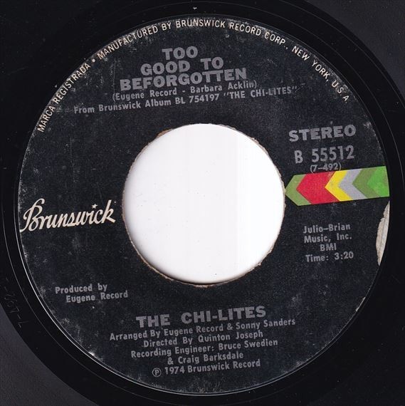 The Chi-Lites - Too Good To Beforgotten / There Will Never Be Any Peace (Until God Is Seated At The Conference Table) (A) L067_7インチ大量入荷しました。