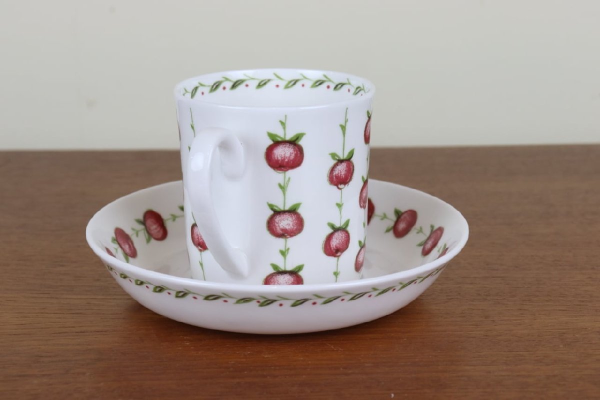 スージークーパー　アップルゲイ　デュオ　コーヒーカップ　りんご　Susie Cooper　ヴィンテージ　食器　イギリス 　つ447_画像3