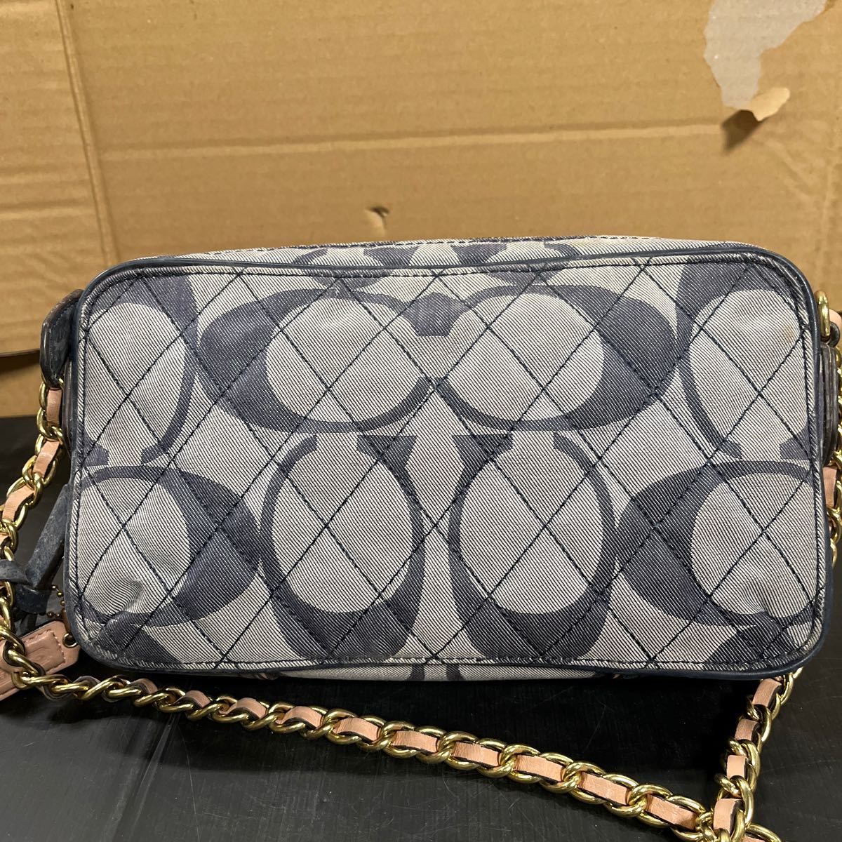 コーチ COACH ショルダーバッグ 鞄 チェーン ファッション 中古品_画像8